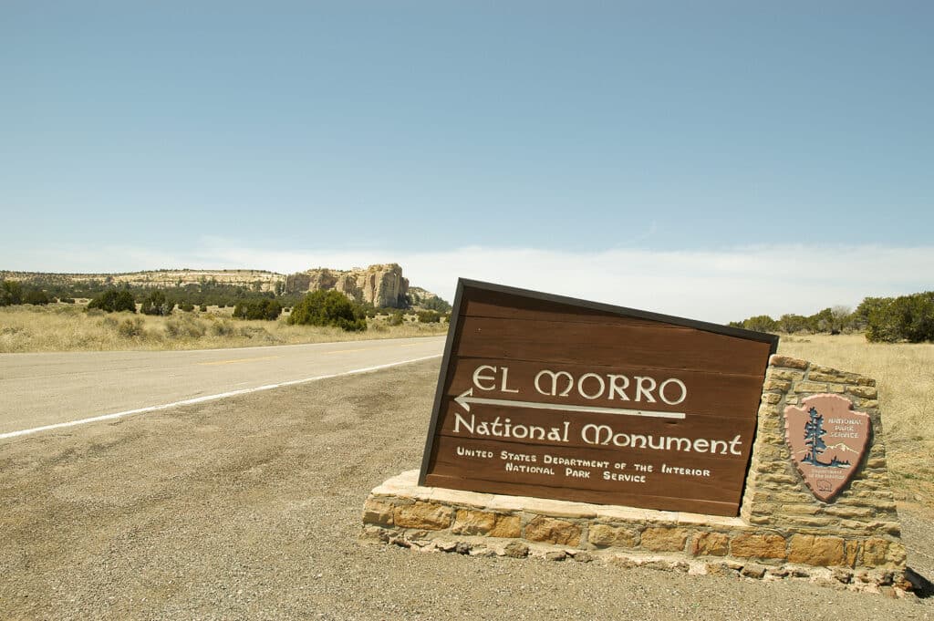 El Morro National Monument sign